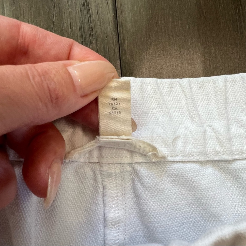 Eileen Fisher Women’s Cream White Cargo Ankle Pants Size Medium - Picture 7 of 7